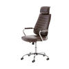 BÜROSTUHL Ergonomisch FUGOR Schreibtischstuhl mit Rollen | Bordeauxrot - Bordeaux, Leder/Metall (67/117/60cm) - DELUKE
