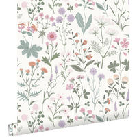 TAPETE Feldblumen 53 cm x 10.05 m - Weiß, Papier (53/1000cm) - ESTAhome