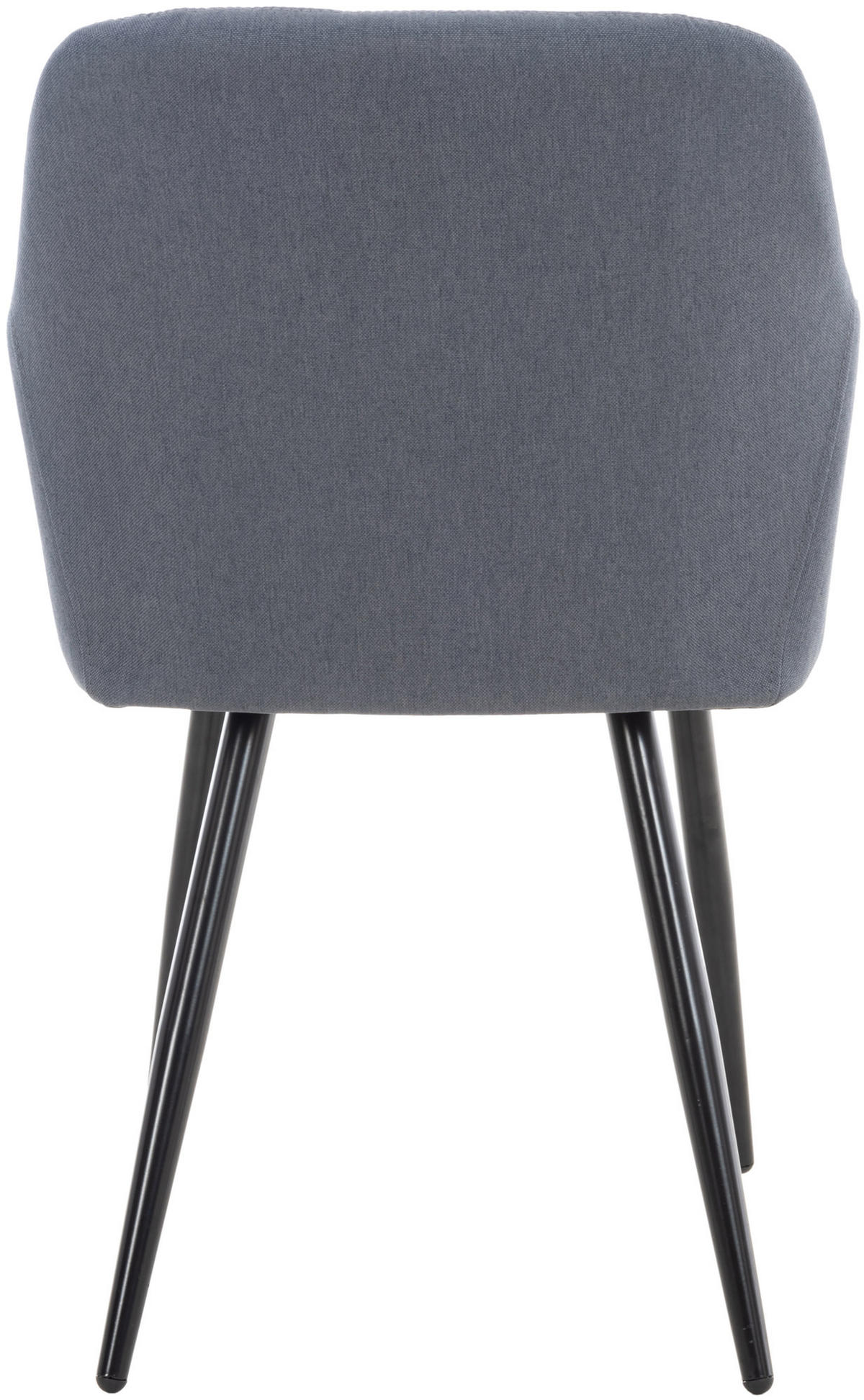 ESSZIMMERSTUHL Shyva Stoff, Gestell Metall matt Schwarz Dunkelgrau - Dunkelgrau/Schwarz, Textil/Metall (47/84/44cm) - TPFLiving