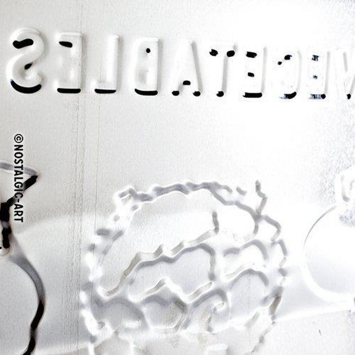 BLECHSCHILD 30/40 cm Home & Country Vegetables - Multicolor, Metall (40/30/0.2cm) - Nostalgic-Art