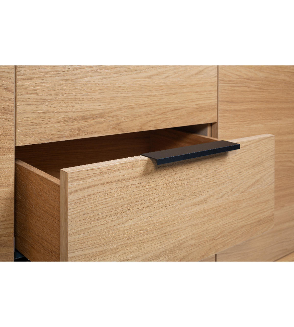 SIDEBOARD Bergen, Natur Massiveiche und Eichenfurnier - Beige, Holz (150/80/43cm) - WOODEK