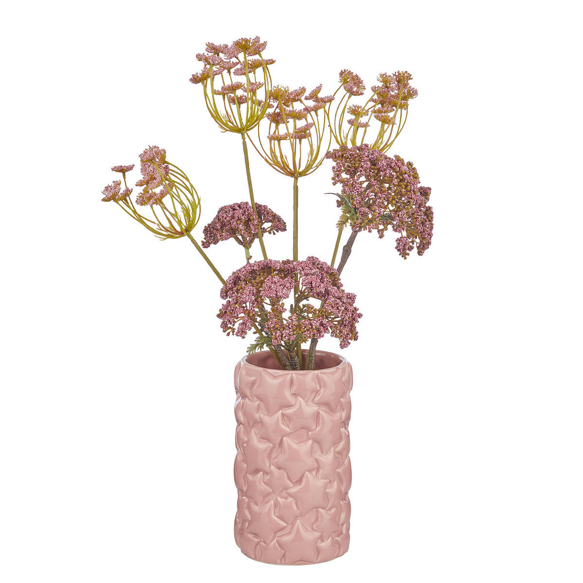 VASE Statement Sterne - Rosa, Stein (18cm) - Butlers