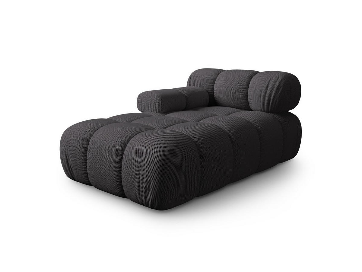 CHAISELONGUE links Bellis aus 3D-Stoff Expresso - Graubraun, Textil (94/70/155cm) - Micadoni