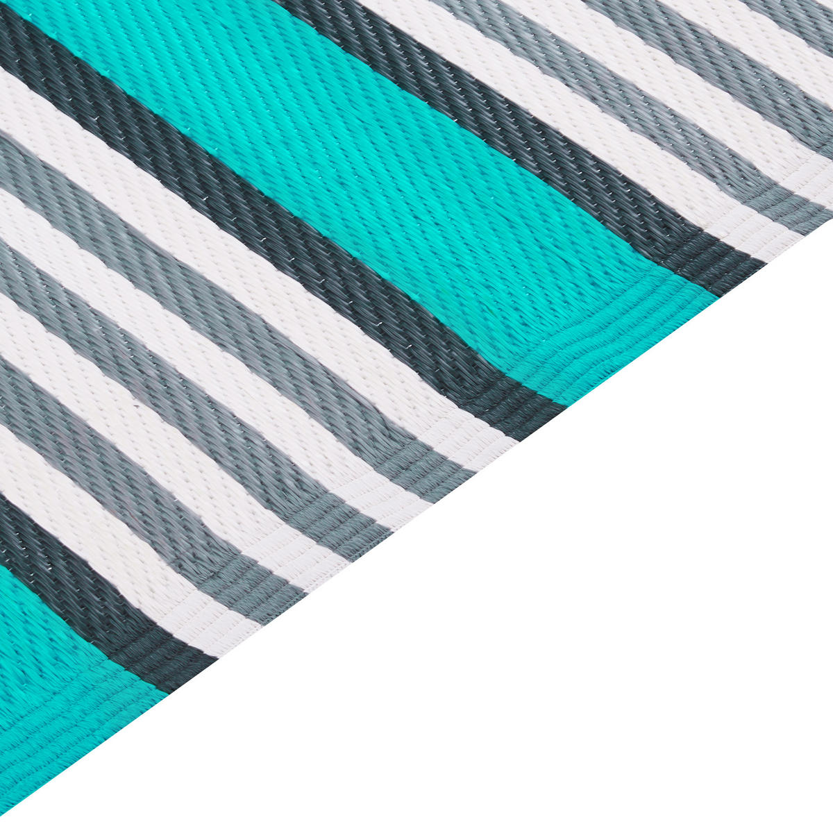 OUTDOORTEPPICH Blau Saugor - Blau/Schwarz, Kunststoff (120/180cm) - Beliani
