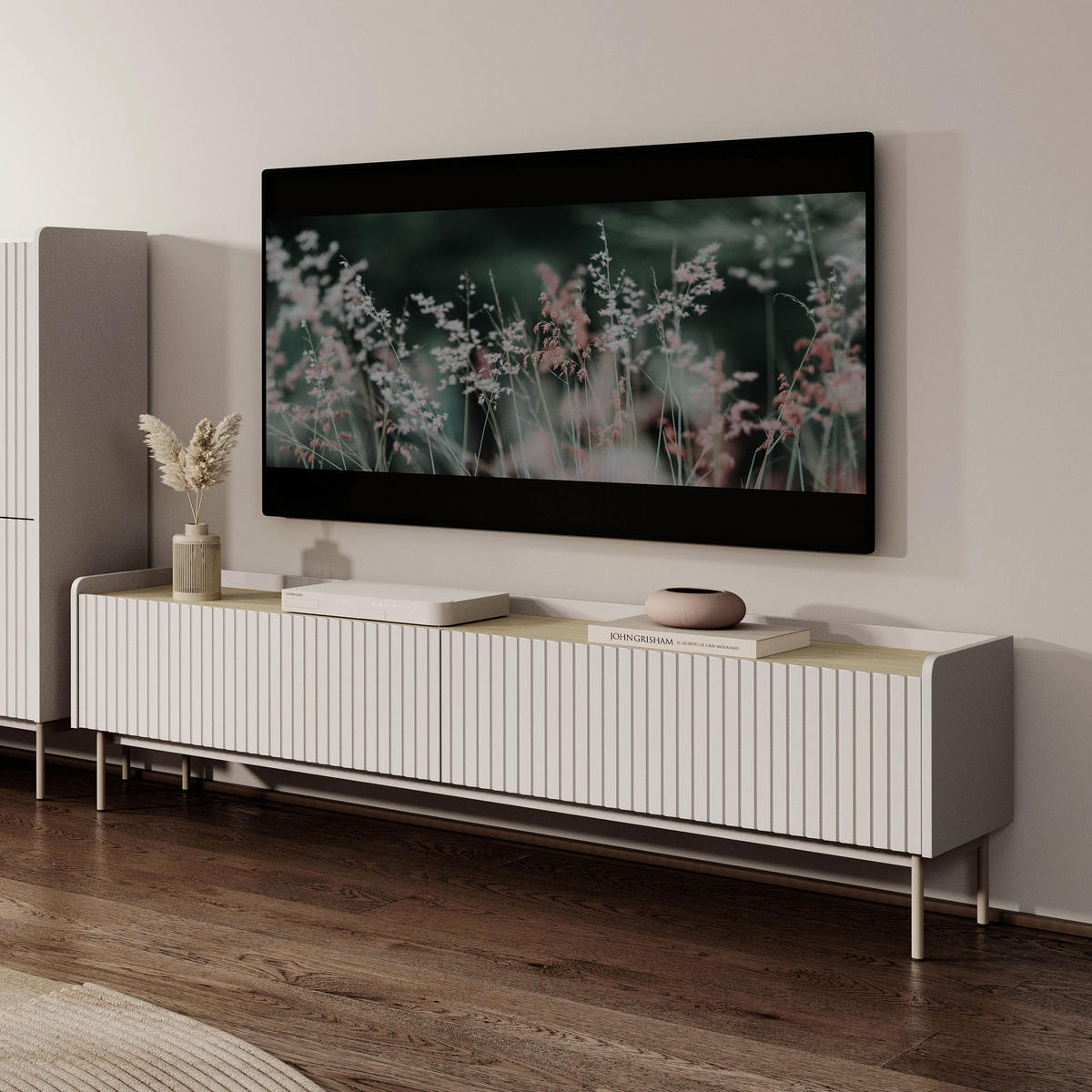 LOWBOARD LIVELLO 153/50,2/38 cm, Beige - Beige, Holzwerkstoff (153/50.2/38cm) - MASSENO