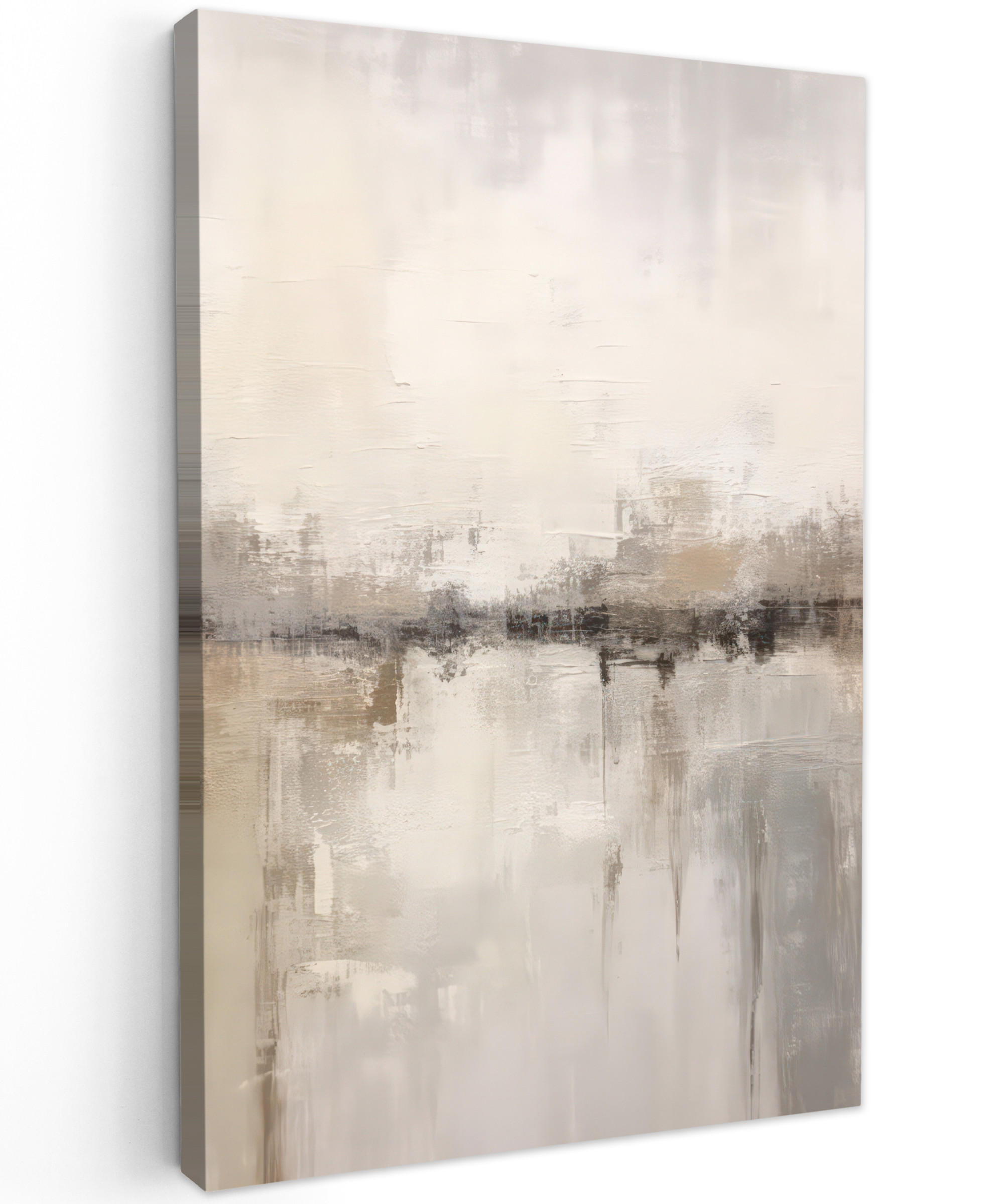 LEINWANDBILD Moderne Kunst - Abstrakt 80x120 cm - Beige, Textil (80/120cm) - MuchoWow