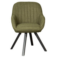 DININGSESSEL Matera - drehbar - grün - Schwarz/Grün, Textil/Metall (59/84/61cm) - bene living