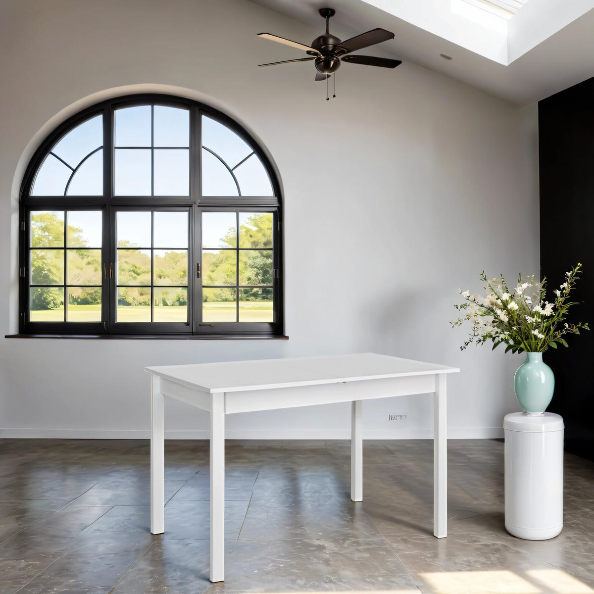 TISCH Max II Weiß, Esstisch mit Holz Beine - Weiß, Holz/Holzwerkstoff (110/60/76cm) - Bettso