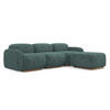 ECKSOFA Beidseitig Strukturstoff Stoff Blau - Blau/Blaugrau, Holz/Textil (270/190cm) - Makamii