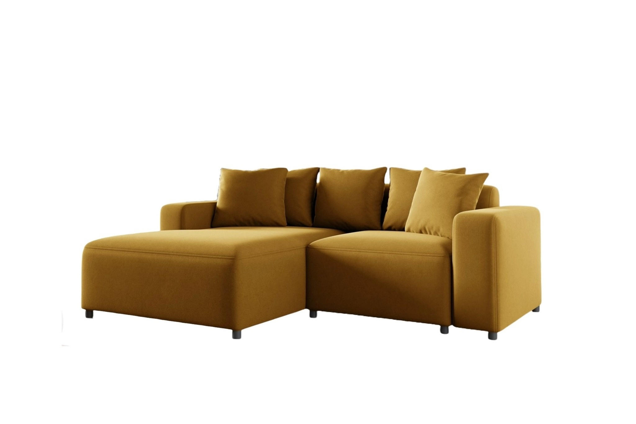 ECKSOFA Megan Xs In Salvador - Honig, Holzwerkstoff/Textil (240/165cm) - Fun Möbel