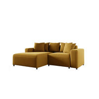 ECKSOFA Megan Xs In Salvador - Honig, Holzwerkstoff/Textil (240/165cm) - Fun Möbel