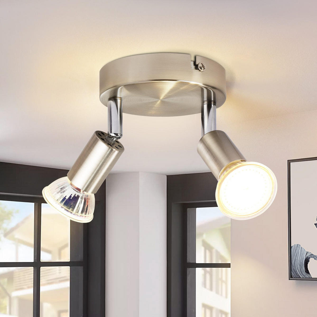 STRAHLER Gelegenheit 2-flammig 12/12/10.4 cm - Chromfarben, Metall (8.5/8.5/9.5cm) - ZMH