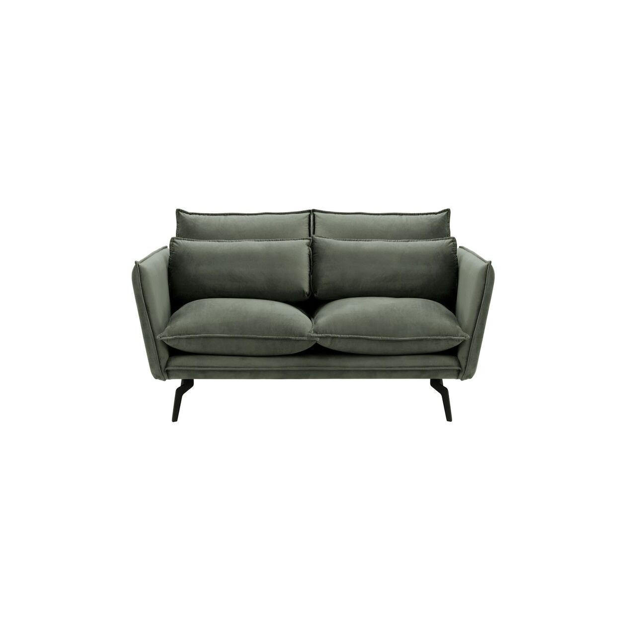 ZWEISITZER-SOFA Layla-Velluto 19 - Dunkelgrau, Holz/Textil (171/95/98cm)
