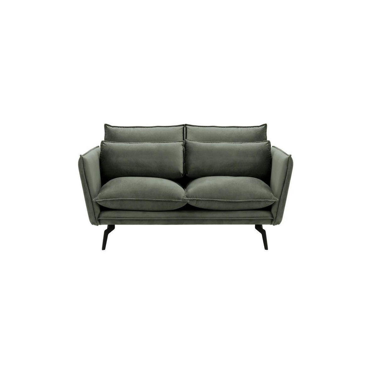 ZWEISITZER-SOFA Layla-Velluto 19 - Dunkelgrau, Holz/Textil (171/95/98cm)