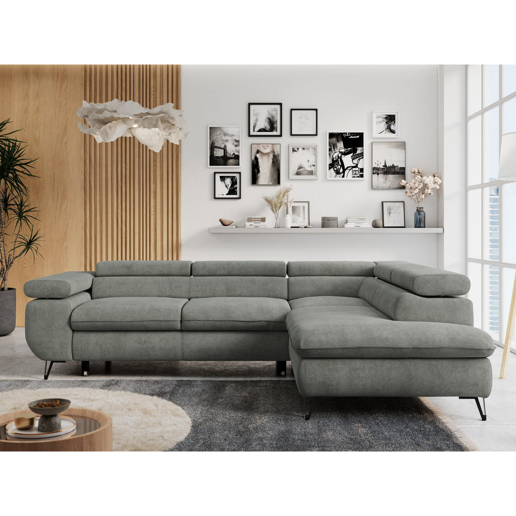 Thumbnail - MKS Ecksofa, Grau, Textil, 3-Sitzer, L-Form,L-Form, 273x208 cm, Oeko-Tex®, Wohnzimmer, Sofas & Couches, Wohnlandschaften...
