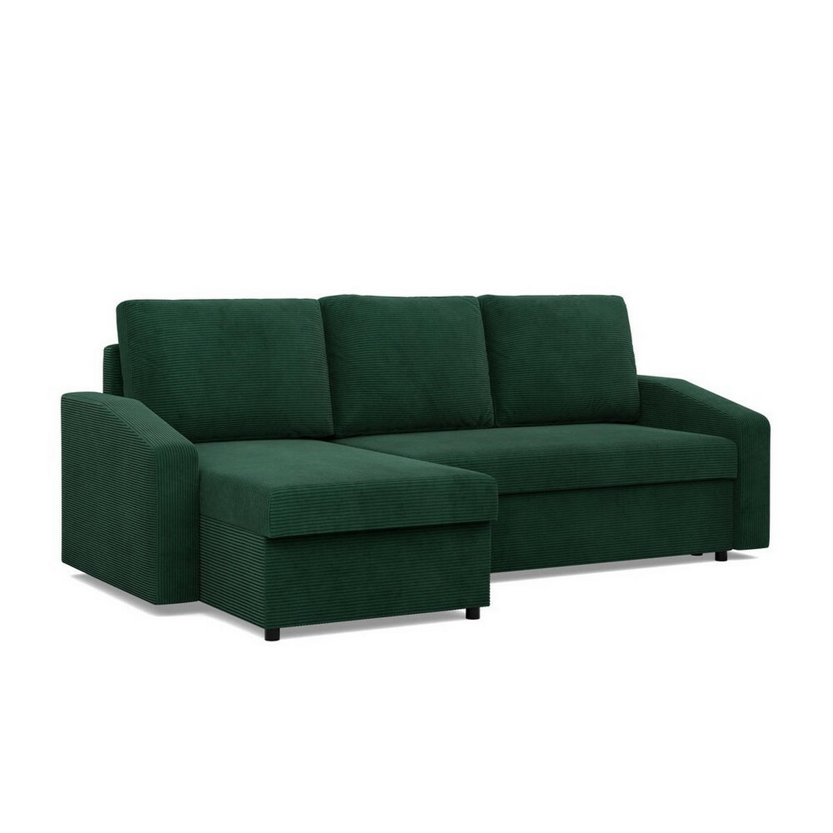 ECKSOFA Neo mit abgeschrägter Armlehnen grün - Grün, Textil (231/140cm) - SIMKAM Furniture
