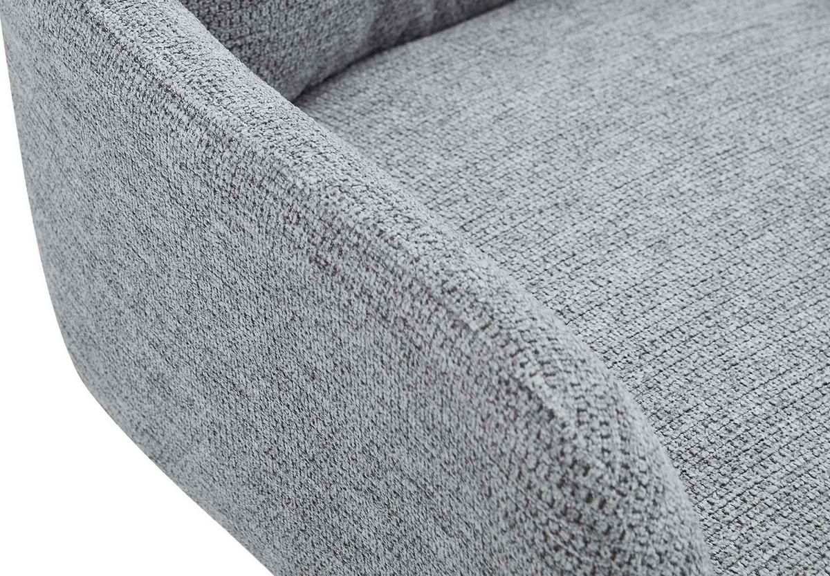 ESSZIMMERSTUHL Stoff Grau - Schwarz/Grau, Textil/Metall (58/85/63cm) - CLP
