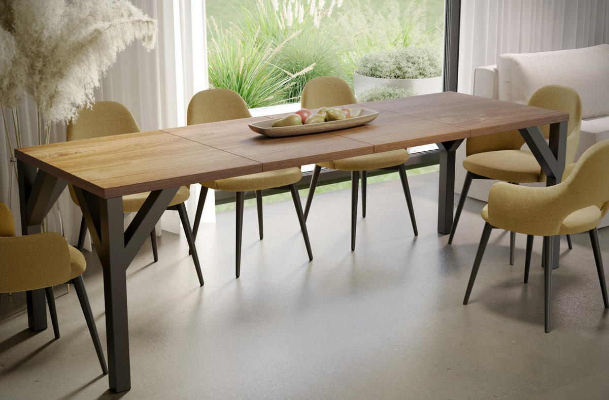 ESSTISCH Baltika ausziehbar bis 185 cm - Eiche San Remo, Holzwerkstoff (130/90/75cm) - Endo-Moebel