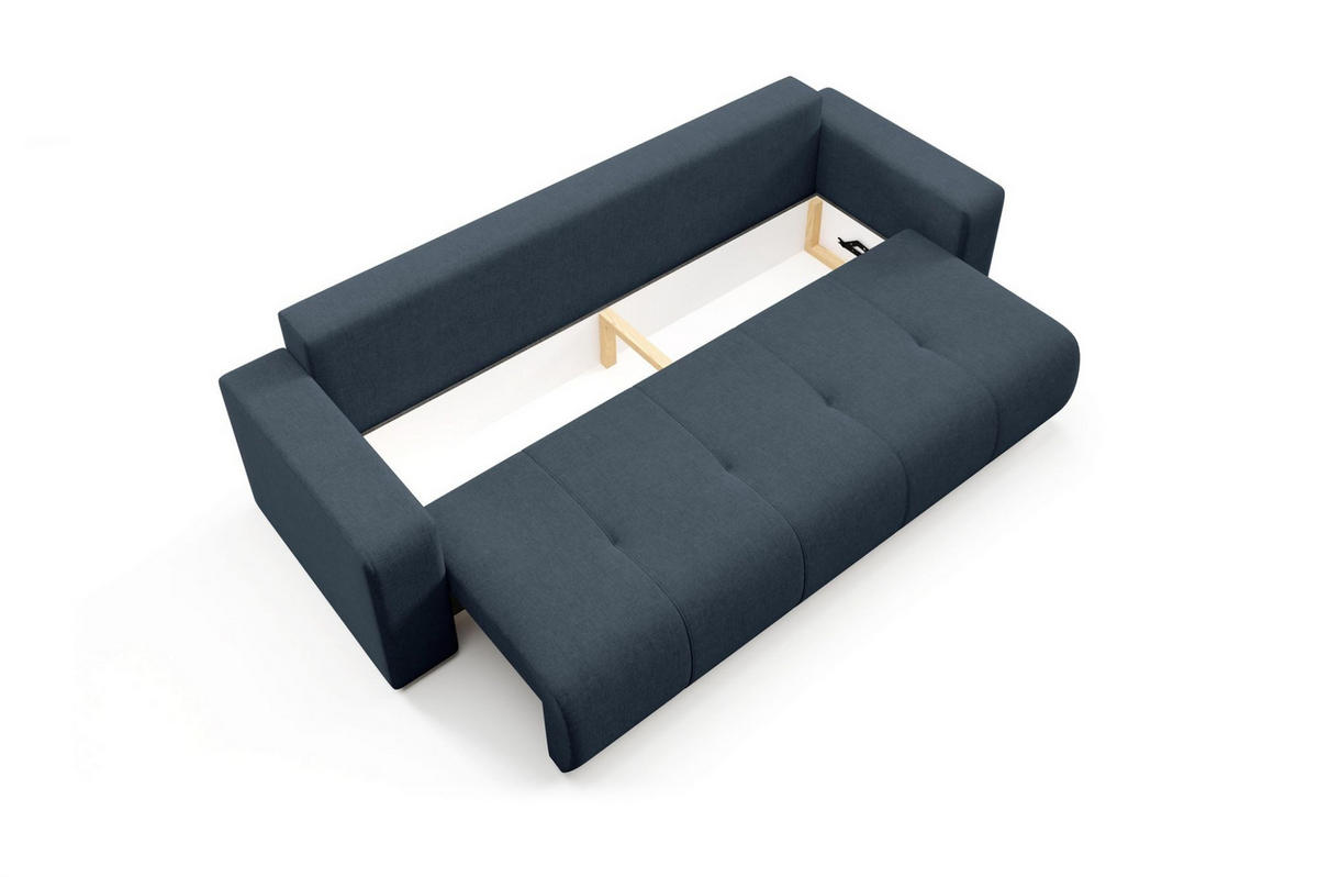 SCHLAFSOFA Augusto - Blau, Holzwerkstoff/Textil (244/82/102cm) - Fun Möbel