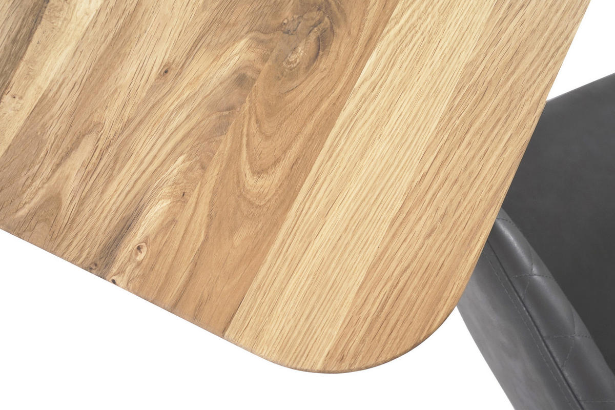 ESSTISCH LOTTE - Eichefarben/Beige, Holz/Metall (90/180/77cm) - SAM