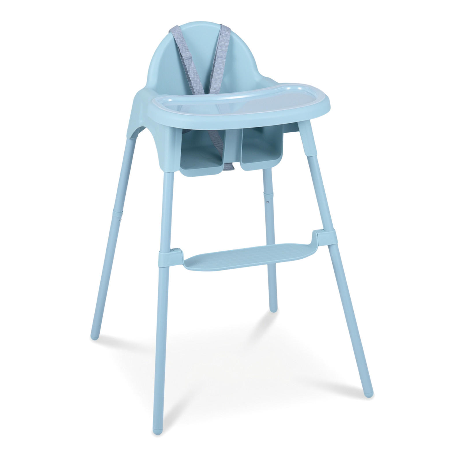 KINDERHOCHSTUHL aus Metall blau - Blau, Metall (56/56.5/46cm) - COSTWAY
