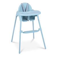 KINDERHOCHSTUHL aus Metall blau - Blau, Metall (56/56.5/46cm) - COSTWAY