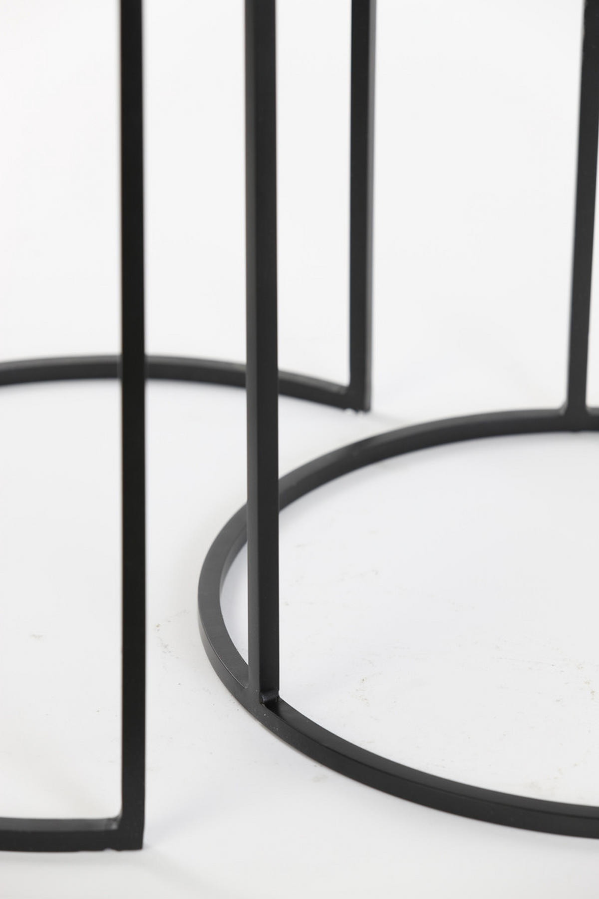 BEISTELLTISCH PRIMO Ø49x52 cm, 2er Set, Schwarz-Bronze - Bronzefarben, Metall (49/49/52cm) - Light & Living