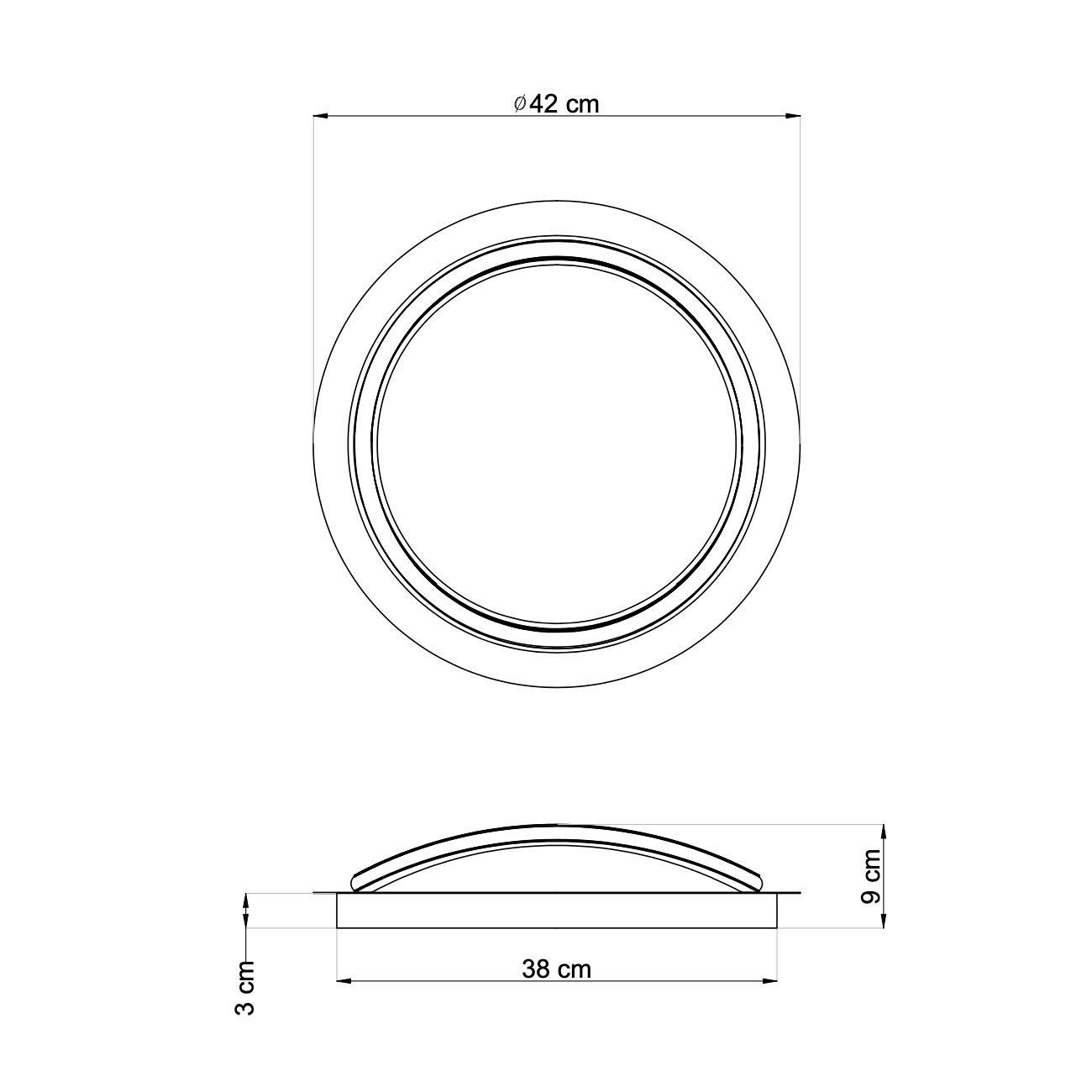 DECKENLEUCHTE Maori, Weiß, 9cm - Weiß, Metall (9/42/9cm) - KOSILUM