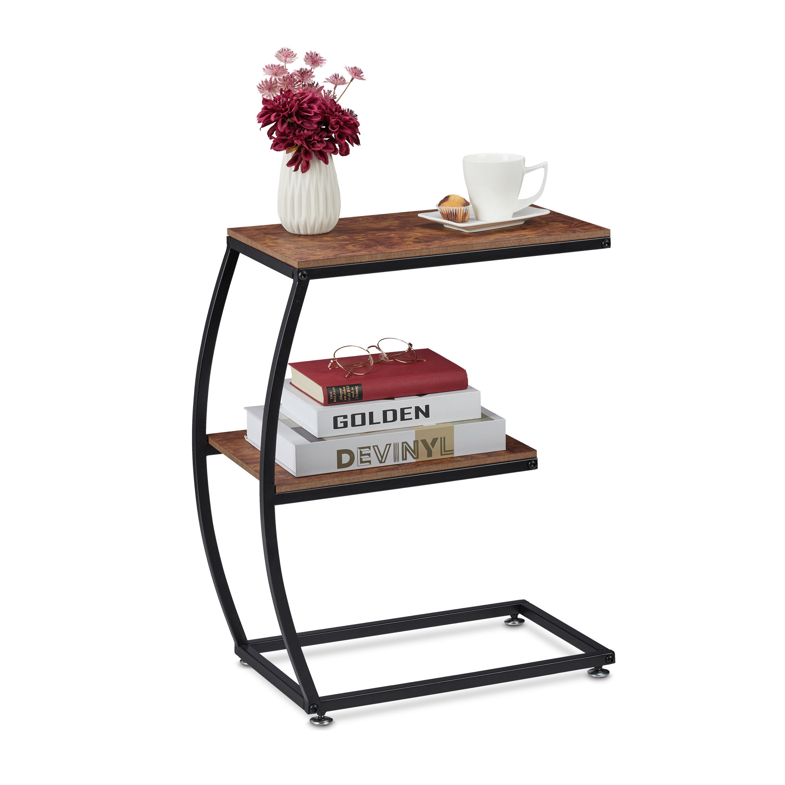BEISTELLTISCH - Multicolor, Holzwerkstoff/Metall (25/47.5/57.5cm) - Relaxdays