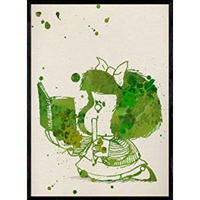 POSTER Mafalda Aquarell Grün A4 Rahmenlos - Klar, Papier (29.7/5/21cm) - Nacnic