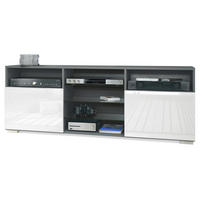 LOWBOARD Granada Front in Weiß Hochglanz - Weiß Hochglanz, Holzwerkstoff (146/54/35cm) - Vladon