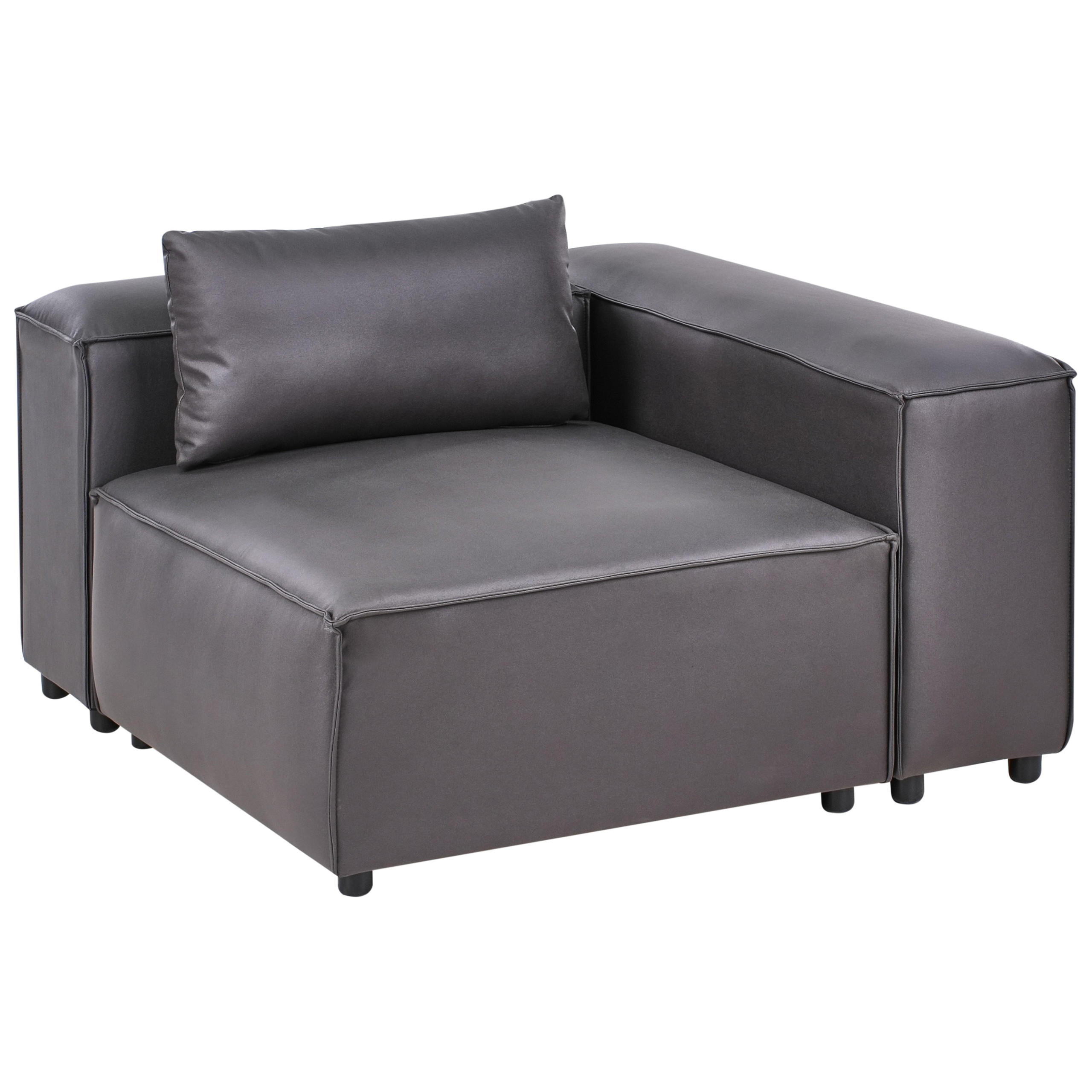 Beliani Eckmodul Schwarz 123x70x121 cm