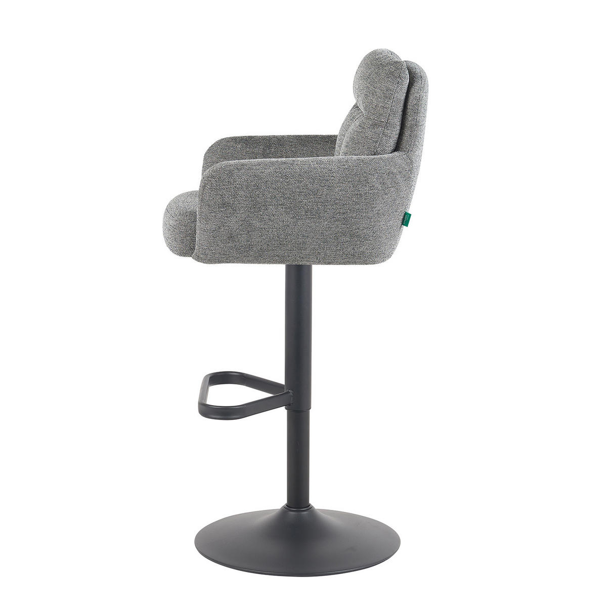 BARHOCKER Aris - Schwarz/Grau, Textil/Metall (54/101/57cm) - DUBI Möbel