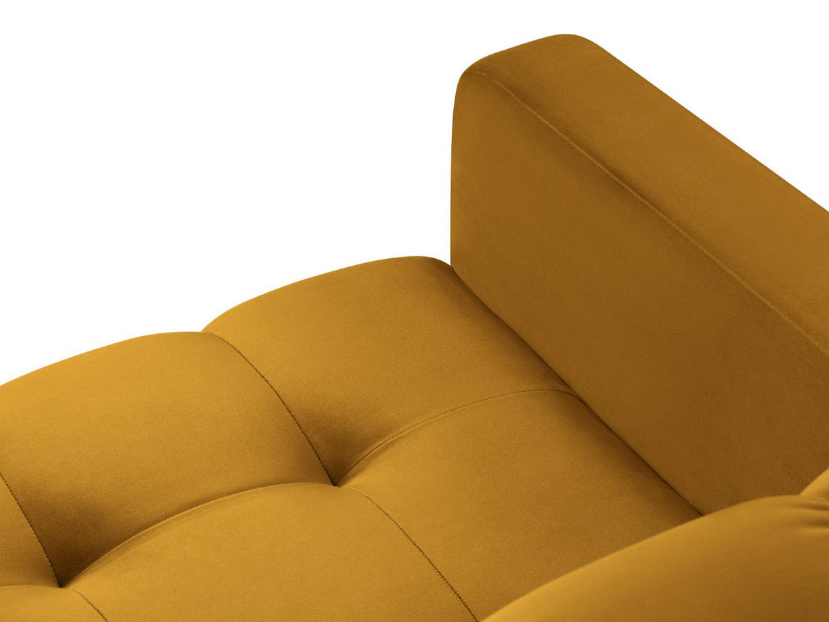 SESSEL Mamaia aus Samt gelb - Gelb, Textil (92/75/87cm) - Micadoni