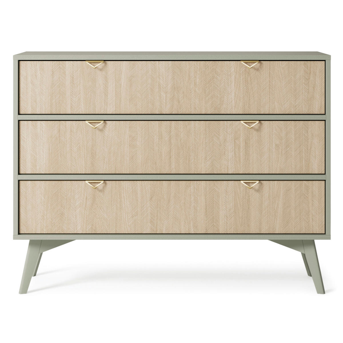 SIDEBOARD TOFINO KOM3-1D3S Holzbeine Eukalyptus - Eichefarben/Eukalyptusholzfarben, Holz/Holzwerkstoff (106/80/38cm) - Komodee