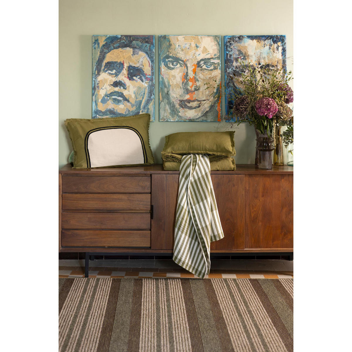 TAGESDECKE Calista olivgrün 180 x 260 cm - Olivgrün, Textil (180/260cm) - Vivaraise