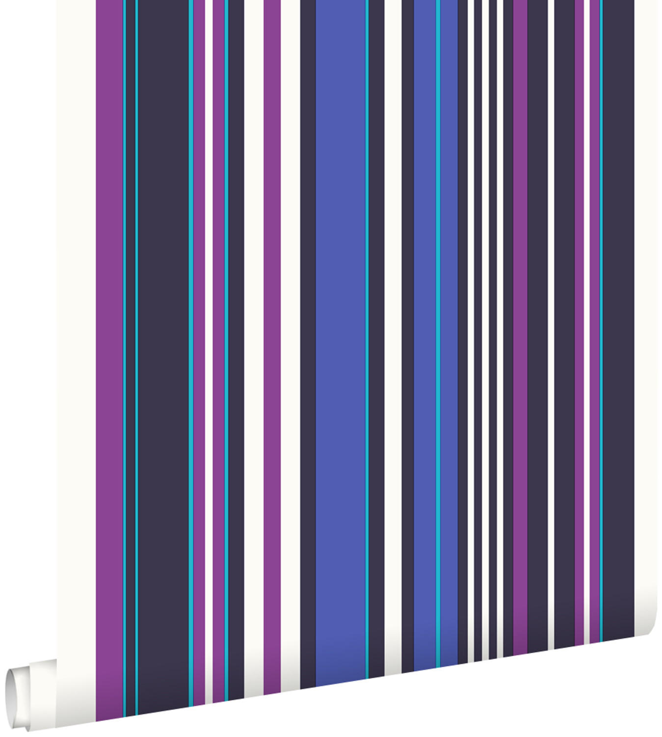 TAPETE Streifen 53 cm x 10.05 m - Blau, Papier (53/1000cm) - ESTAhome