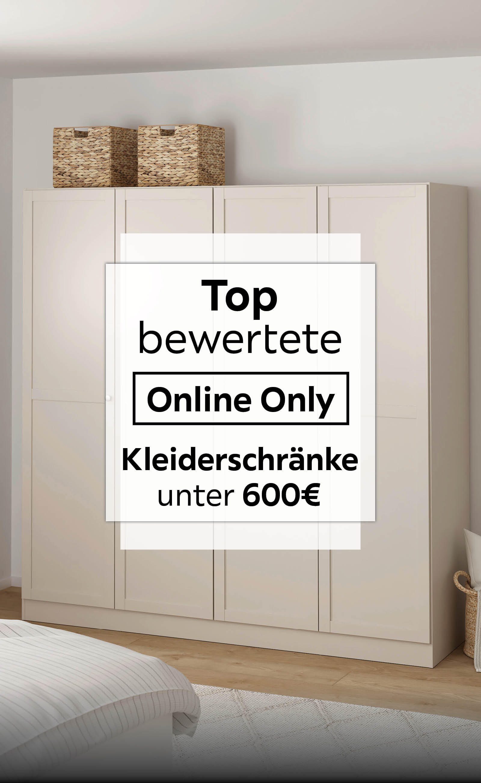 Top bewertete Online Only Kleiderschränke unter 600€