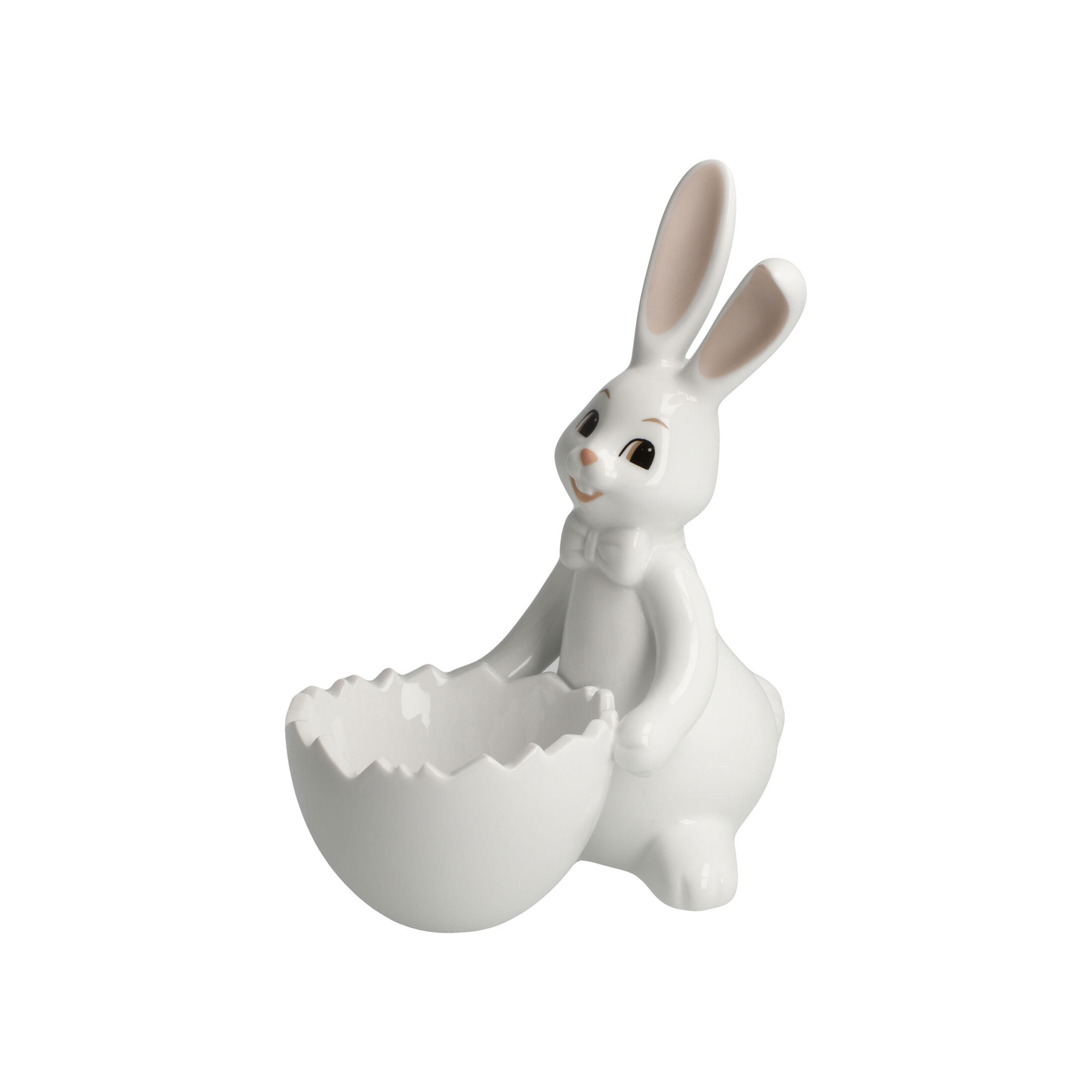DEKOTIER Hase mit Schale Snow White - Sweet Boy, Porzellan, Bunt, 16 cm - Multicolor, Keramik (7/16/13.5cm) - Goebel