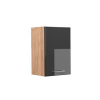 HÄNGESCHRANK R-Line Anthrazit Hochglanz 40 cm - Anthrazit/Eiche Wotan, Holzwerkstoff (40/60/31cm) - Vicco