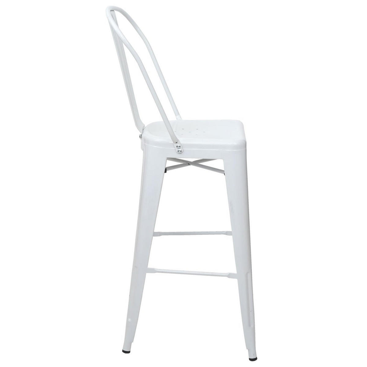 BARHOCKER METALL Weiß 2er-Set - Weiß, Metall (50/117/45cm) - MCW