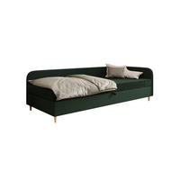 BOXBETT MIKO 100x200 mit Matratze H3, Bonell und Topper RIVIERA 38+LINCOLN 39 - Grün, Textil (100/200cm) - Bedante