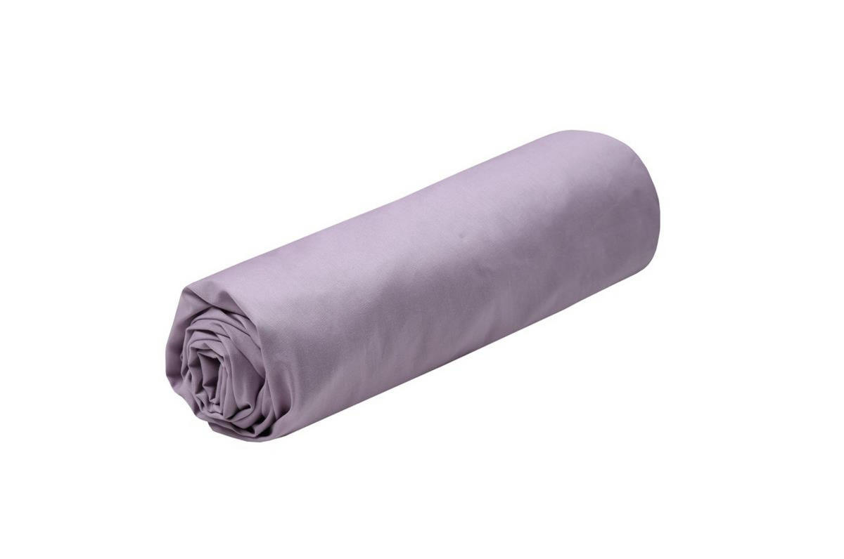 SPANNBETTLAKEN Baumwolle Elysse - Flieder, Naturmaterialien (200/160cm)