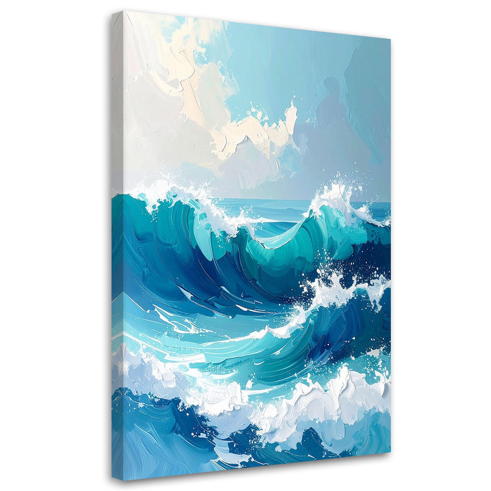 Feeby Leinwandbild Blau 40x60 cm