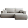 ECKSCHLAFSOFA Ovo Mini Grau Easy-Clean-Samtbezug - Schwarz/Grau, Kunststoff/Textil (156/238cm) - Selsey