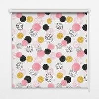 VNÚTORNÁ roleta - okenná roleta - roleta - 100x100 cm - Rôzne kruhy - pink, plast (100/100/0.5cm) - TULUP