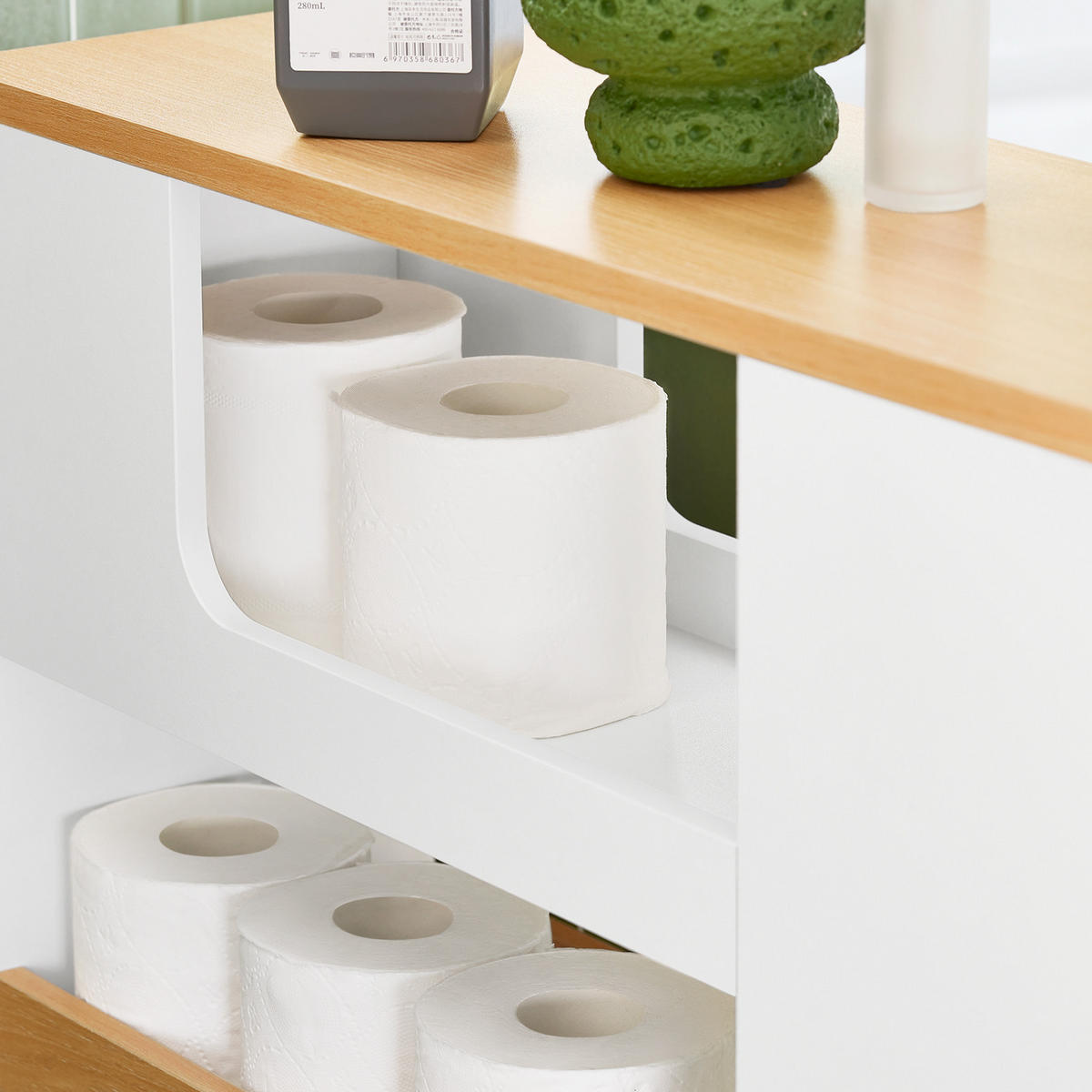 NISCHENREGAL Weiß - Weiß/Naturfarben, Holzwerkstoff (20/71/60cm) - SoBuy