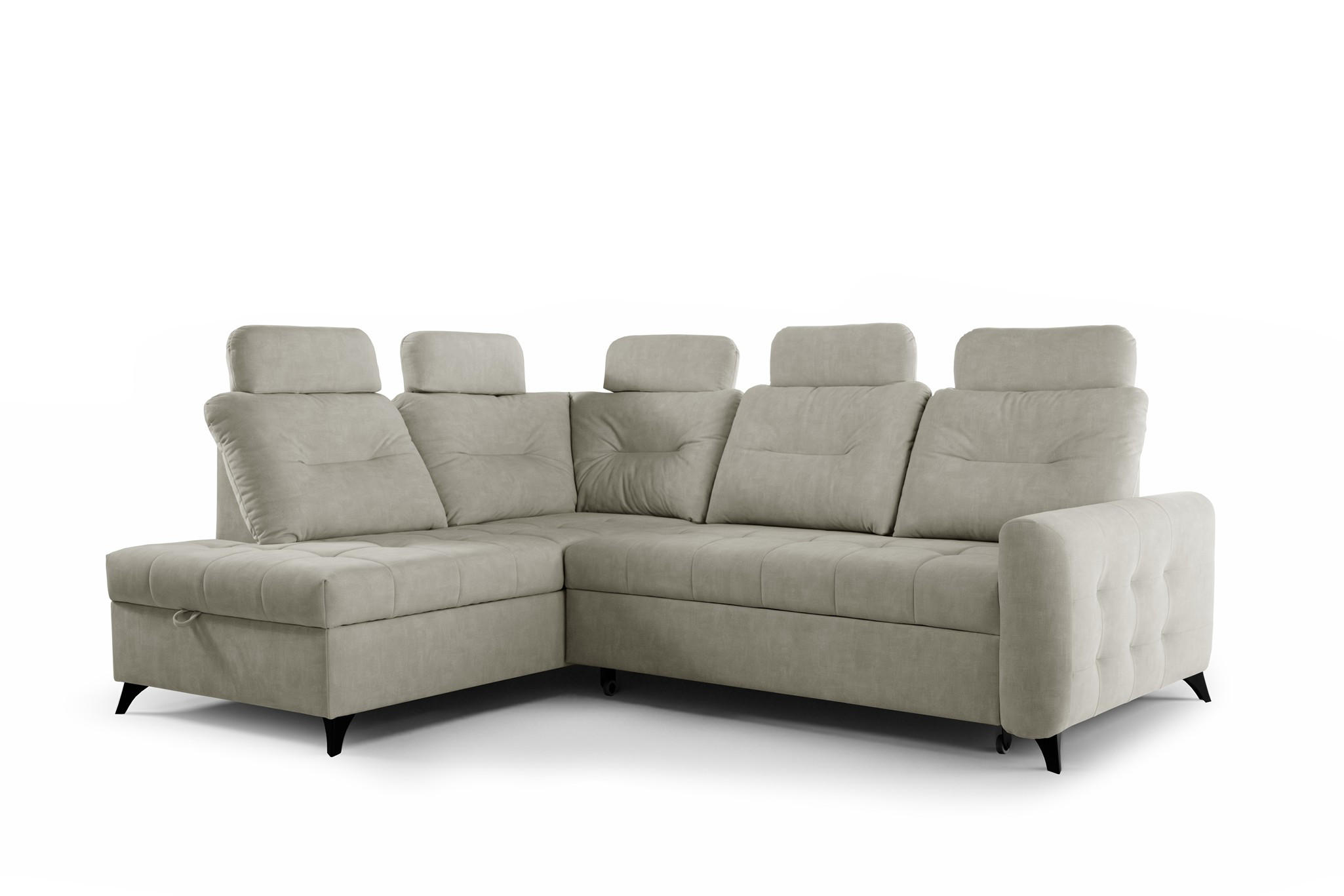 ECKSOFA Wendie - Beige, Holzwerkstoff/Textil (200/250cm) - Fun Möbel