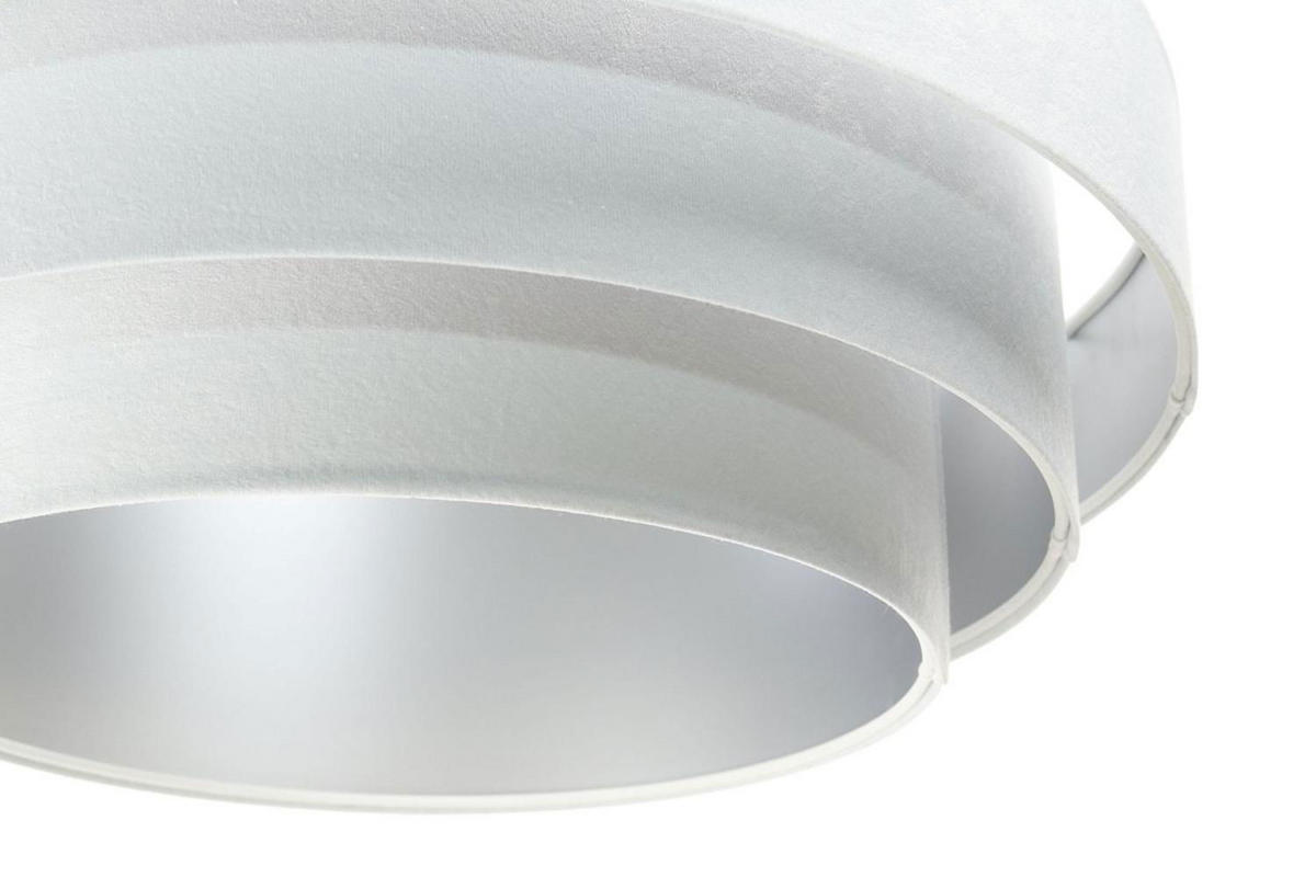 HÄNGELEUCHTE Silber 60/20 cm - Silberfarben/Weiß, Kunststoff (60/1.5/20cm) - ONZENO