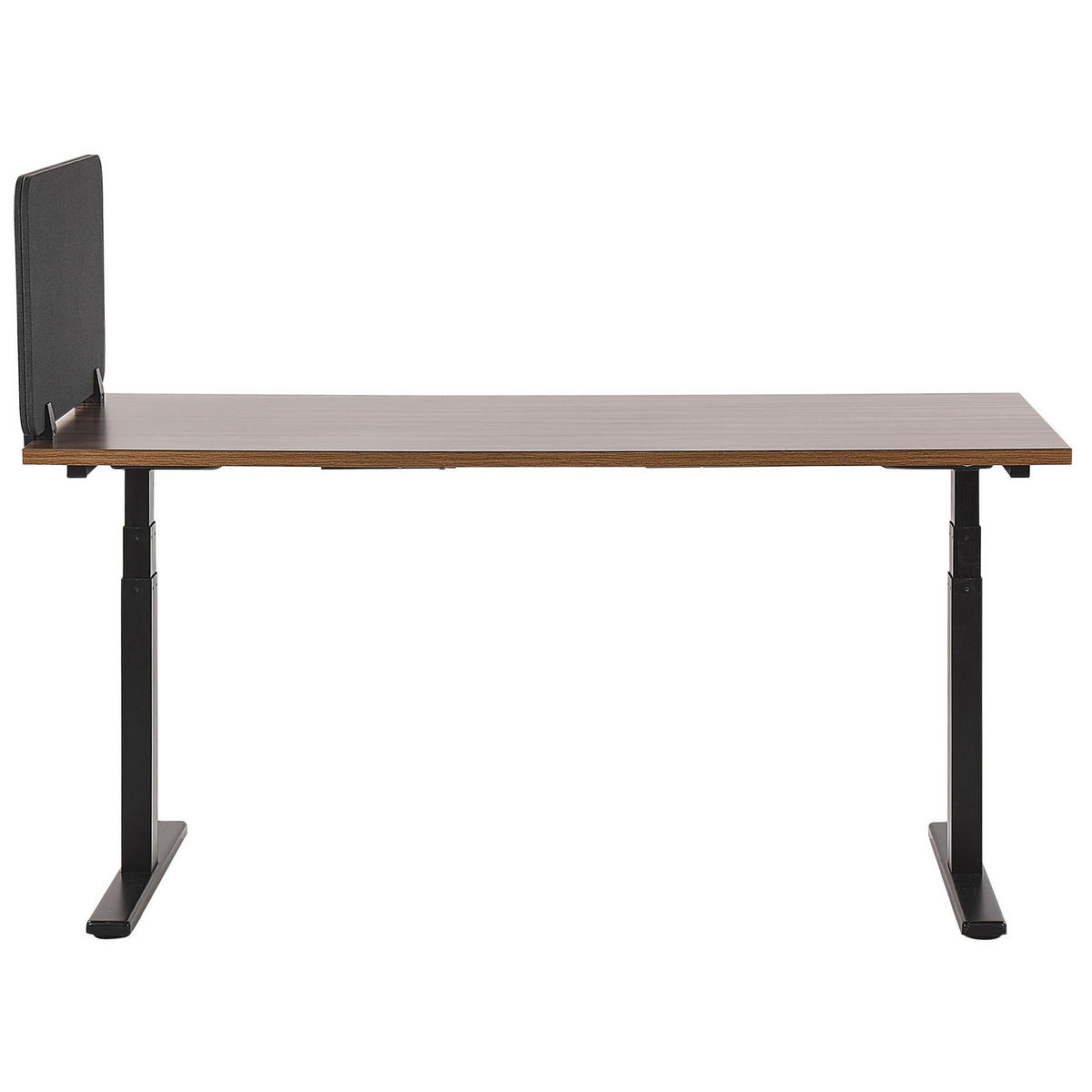 SCHREIBTISCHTRENNWAND 160 x 40 cm Dunkelgrau Wally - Dunkelgrau, Textil (160/40/2cm) - Beliani